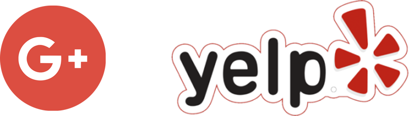 Google+ and Yelp logos